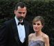 La princesse Letizia d'Espagne et le prince Felipe lors du dîner de gala organisé par la Reine Elizabeth II la veille du mariage de Kate Middleton et du prince William à l'Hôtel Mandarin Oriental Hotel à Londres le 28 avril 2011