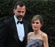Le prince Felipe d'Espagne et la princesse Letizia lors du dîner de gala organisé par la Reine Elizabeth II la veille du mariage de Kate Middleton et du prince William à l'Hôtel Mandarin Oriental Hotel à Londres le 28 avril 2011