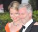 La princesse Mathilde de Belgique et le prince Philip lors du dîner de gala organisé par la Reine Elizabeth II la veille du mariage de Kate Middleton et du prince William à l'Hôtel Mandarin Oriental Hotel à Londres le 28 avril 2011
