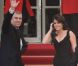 Le Prince Andrew et la Princesse Eugenie lors du dîner de gala organisé par la Reine Elizabeth II la veille du mariage de Kate Middleton et du prince William à l'Hôtel Mandarin Oriental Hotel à Londres le 28 avril 2011