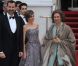 La princesse Letizia d'Espagne, le prince Felipe et la Reine Sofia lors du dîner de gala organisé par la Reine Elizabeth II la veille du mariage de Kate Middleton et du prince William à l'Hôtel Mandarin Oriental Hotel à Londres le 28 avril 2011