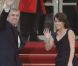 Le Prince Andrew et la Princesse Eugenie lors du dîner de gala organisé par la Reine Elizabeth II la veille du mariage de Kate Middleton et du prince William à l'Hôtel Mandarin Oriental Hotel à Londres le 28 avril 2011