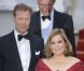 Le grand duc Henri et la grande duchesse Maria Theresa du Luxembourg lors du dîner de gala organisé par la Reine Elizabeth II la veille du mariage de Kate Middleton et du prince William à l'Hôtel Mandarin Oriental Hotel à Londres le 28 avril 2011