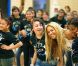 Beyoncé danse avec des enfants pour le lancement de la campagne contre l'obésité, Let's Move, à New York le 3 mai 2011