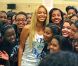 Beyoncé danse avec des enfants pour le lancement de la campagne contre l'obésité, Let's Move, à New York le 3 mai 2011