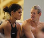 Alain Bernard et Coralie Balmy en mars 2009<br />