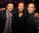 Jean-Roch et Youri Djorkaeff à la première soirée du VIP ROOM Cannes de Jean-Roch, le 11 mai 2011