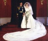 Lady Diana et le prince Chares lors de leur mariage, le 27 juillet 1981. 