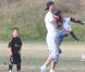 David Beckham joue les coachs sportifs pour son fils Cruz à Los Angeles le 13 mai 2011
 &nbsp; 