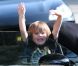 Quinn s'éclate comme un petit fou au Coldwater Park à Beverly Hills à Los Angeles le 14 mai 2011