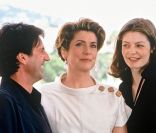 Daniel Auteuil, Catherine Deneuve et Chiara Mastroianni en 1993 à Cannes pour la présentation de Ma saison préférée 
