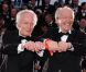 Jean-Pierre et Luc Dardenne, Grand Prix du jury pour Le Gamin au vélo (ax aequo avec Il était une fois en Anatolie) lors de la séance photo post-palmarès du festival de Cannes le 22 mai 2011