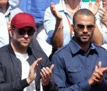 Bradley Cooper et Tony Parker lors du tournoi de Roland-Garros le 29 mai 2011