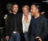 Yann Barthès, Ariane Massenet et Renaud Le Van Kim, à Cannes, le 15 mai 2009.