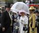 Royal Ascot, jour 2, mercredi 15 juin 2011. Cette fois, c'est sur un chapeau délicieusement rose que le choix de la reine Elizabeth II s'était porté. 