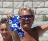 Michou, à Saint-Tropez, le 13 août 2001.