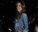La compagne de Geaorge Clooney,Elisabetta Canalis au premier rang du défilé DSquared2 pendant la fashion week milanaise le 21 juin 2011