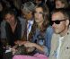 Elisabetta Canalis à côté de Stephen Dorff au premier rang du défilé DSquared2 pendant la fashion week milanaise le 21 juin 2011. A l'extrémité doirte, le créateur de Diesel, Renzo Rosso est en pleine discution.
