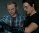 Simon Pegg et Tom Cruise dans Mission Impossible IV : Le Protocole Fantôme , en salles le 14 décembre 2011.