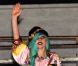 Lady Gaga à la sortie des studios de Taratata, à Paris, le 13 juin 2011.