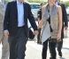 Le prince Albert de Monaco et sa fiancée Charlene Wittstock découvrant les préparatifs sur le port Hercule, avec Jean-Michel Jarre, le 28 juin 2011.