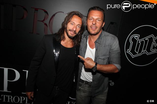 Bob Sinclar et Jean-Roch au VIP ROOM de St Tropez le 12 juillet 2011
