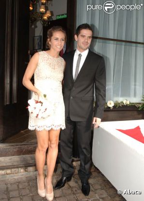 La tenniswoman Gisela Dulko et le footballeur du Real Madrid Fernando Gago se sont mariés à Buenos Aires en Argentine, leur pays, mercredi 27 juillet 2011.