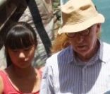 Woody Allen tourne le film  Bop Decameron  à Rome, le 29 juillet 2011. Sa fille Bechet lui a rendu souvent visite sur le tournage.