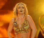 Britney Spears à Los Angeles, pour son  Femme Fatale Tour , en juin 2011.