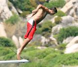 Cristiano Ronaldo saute à l'eau, peur de rien - juin 2008 en Italie 