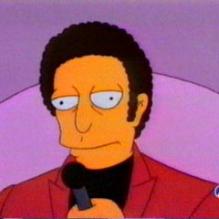 Tom Jones et ses cheveux dans les Simpson !