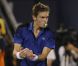 Tétine en bouche et mouvement de bras comme s'il berçait son fils nouveau né, Nicolas Mahut a fêté comme il se doit sa victoire et sa récente paternité ! 