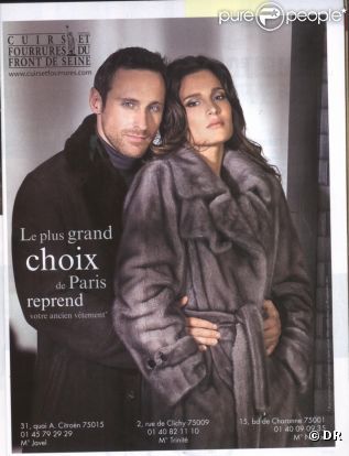 Frank Delay fait la pub pour Cuirs et Fourrures du Front de Seine