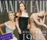 Kate Winslet, entourée de Cameron Diaz et Claire Dens, en couverture du Vanity Fair d\'avril 1997.<br />