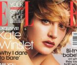 Kate Winslet, alors âgée de 24 ans, réalise la couverture du Elle britannique. Avril 2000.<br />