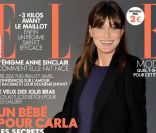 Carla Bruni-Sarkozy révèle sa grossesse au public avec l'aide du magazine Elle. Juin 2011. 