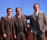 Samuel Le Bihan, Daniel Russo, Thierry Frémont et Françoise Pinkwasser sur les planches du Théâtre Antoine, à Paris, le 9 septembre 2011.