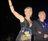 Sharon Stone et Gery Keszler au Life Ball à Vienne, le 17/05/08