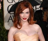 L'actrice Christina Hendricks, sur le tapis rouge des 67e Golden Globes. Los Angeles, le 17 janvier 2010. 
