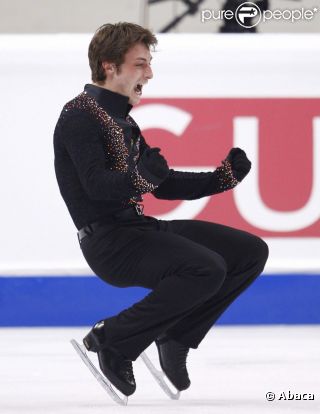 Brian Joubert lors des championnats du Monde de Turin en Italie le 24 mars 2010