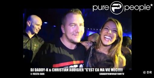 DJ Daddy K et Daniela de Secret Story 3 au Fiesta Club à Bruxelles le 25 septembre 2011