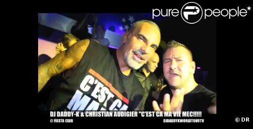 Christian Audigier et DJ Daddy K au Fiesta Club à Bruxelles le 25 septembre 2011