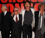 Les Rolling Stones et Martin Scorsese, à New York, le 31 mars 2008.