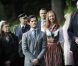 Le prince Carl Philip de Suède dévoilant un buste de Folke Bernadotte, le 16 septembre 2011.