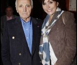 Liane Foly avec Charles Aznavour à l\'Olympia, le 25 septembre 2011.