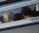 Lindsay Lohan le 25 septembre 2011 sur le lac de Côme en Italie, lors du shooting avec Philipp Plein