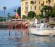 Lindsay Lohan le 25 septembre 2011 sur le lac de Côme en Italie, lors du shooting avec Philipp Plein