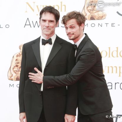 Thomas Gibson et Matthew Gray Gubler, à Monaco, en juin 2011.