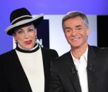 Cyril Viguier et Geneviève de Fontenay lors de l'enregistrement de Vendredi sur un plateau ! qui sera diffusé le 14 octobre 2011 sur France 3