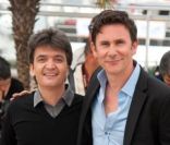 Thomas Langmann et Michel Hazanavicius au festival de Cannes en 2011<br />